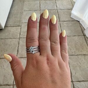 Cubic Zirconia Set of 3 Rings